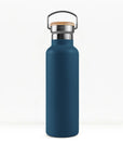 bambaw stainless steel water bottle insulated in navy blue colour 1l on white background