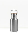 bambaw stainless steel water bottle insulated in steel colour 350ml on white background