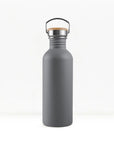 bambaw stainless steel water bottle non-insulated in grey colour 500ml on white background