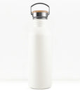 bambaw stainless steel water bottle non insulated in white colour 750ml on white background