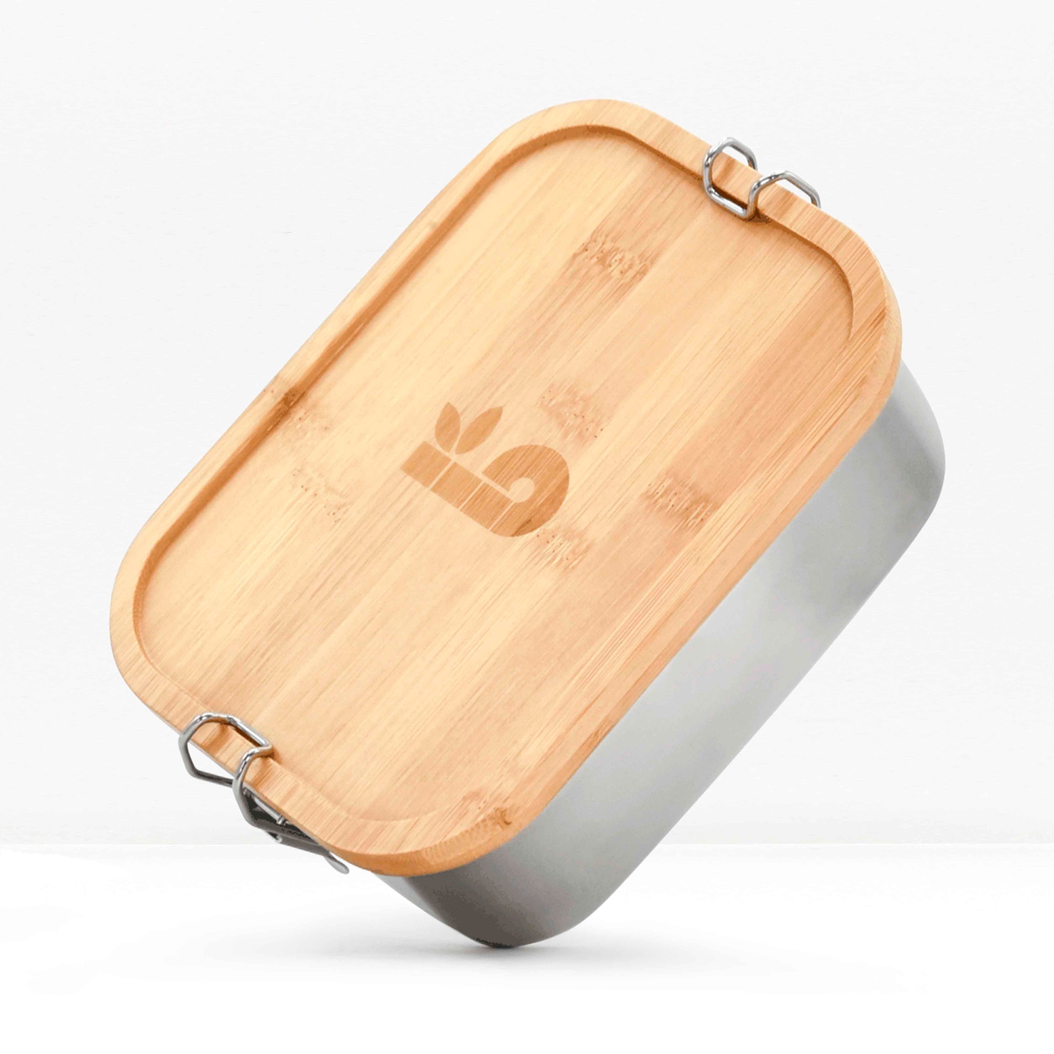 TUNDRA LUNCHBOX Fiambrera vidrio y tapa bambú, Regalos de empresa  personalizados